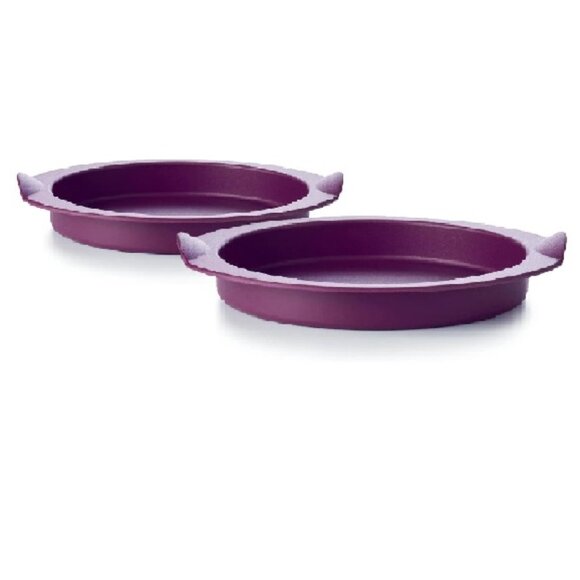 3 x Tupperware Purple Silicone Small Round Forms Measures 6.5"diam. x 0.75" Set! - Picture 6 of 12